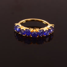 Load image into Gallery viewer, 3.60 CT BLUE SAPPHIRE HEART SHAPE 14K YELLOW GOLD RING