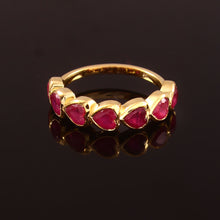 Load image into Gallery viewer, 2.60 CT RUBY HEART SHAPE 14K YELLOW GOLD RING