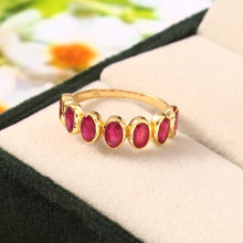 Load image into Gallery viewer, 2.36 CT RUBY OVAL BEZEL SETTING 14K YELLOW GOLD RING