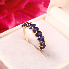 Load image into Gallery viewer, 2.70 CT BLUE SAPPHIRE OVAL 14K YELLOW GOLD RING