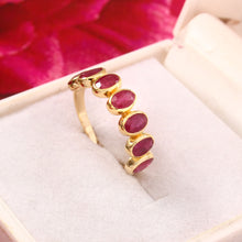 Load image into Gallery viewer, 2.36 CT RUBY OVAL BEZEL SETTING 14K YELLOW GOLD RING