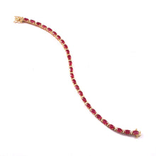 Load image into Gallery viewer, 1.20 CT DIAMOND & 9.05 CT RUBY OVAL TENNISH BRACELET