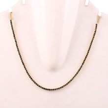 Load image into Gallery viewer, 4.60 CT BLUE SA. 8 INCH STONE PART AND 8+2 INCH CHAIN 14K YELLOW NECKLACEGOLD