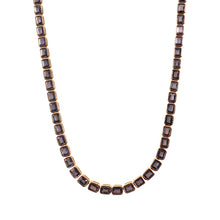 Load image into Gallery viewer, 31.00 CT HEATED BLUE SAPPHIRE 14K GOLD BEZAL SETTING NECKLACE