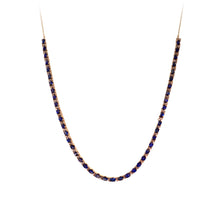 Load image into Gallery viewer, 0.73 DIAMOND & 6.10 CT HEATED BLUE SAPPHIRE 14K GOLD 8 INCH STONE PART WITH 8 INCH CHAIN