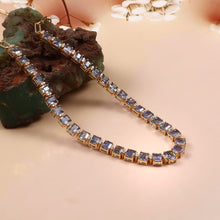 Load image into Gallery viewer, 0.49 CT DIAMOND & 15.15 CT HEATED BLUE SAPPHIRE 14K YELLOW GOLD WITH CHAIN NECKLACE