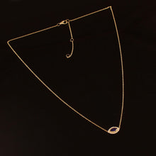 Load image into Gallery viewer, DIAMOND AND14K YELLOW GOLD & BLUE SAPPHIRE MARQUIS NECKLACE