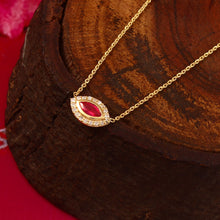 Load image into Gallery viewer, DIAMOND AND14K YELLOW GOLD & RUBY MARQUIS NECKLACE