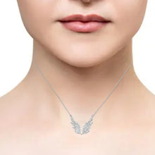 Load image into Gallery viewer, DIAMOND AND 14K WHITE GOLD WING NECKLACE