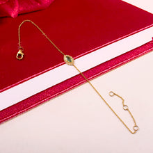Load image into Gallery viewer, DIAMOND AND 14K YELLOW GOLD WITH EMERALD CHAIN BRACELET
