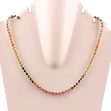 Load image into Gallery viewer, MULTI SAPPHIRE AND 14K YELLOW GOLD NECKLACE