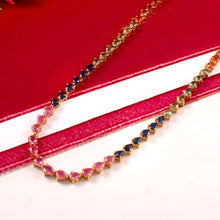 Load image into Gallery viewer, MULTI SAPPHIRE AND 14K YELLOW GOLD NECKLACE