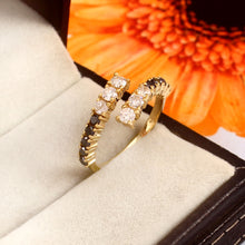 Load image into Gallery viewer, DIAMOND AND 14K YELLOW GOLD WITH BLACK DIAMOND RING