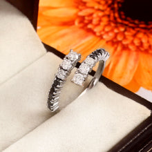 Load image into Gallery viewer, DIAMOND AND 14K WHITE GOLD WITH BLACK DIAMOND RING