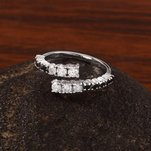 Load image into Gallery viewer, DIAMOND AND 14K WHITE GOLD WITH BLACK DIAMOND RING