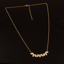 Load image into Gallery viewer, DIAMOND AND DIAMOND BAGUETTE & 14K YELLOW GOLD NECKLACE