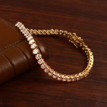 Load image into Gallery viewer, 7.50 CT LAB DIAMOND 14K YELLOW & WHITE GOLD TENNIS BRACELET