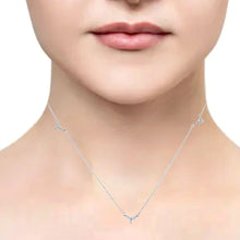 Load image into Gallery viewer, 0.45 CT DIAMOND & 14K WHITE GOLD NECKLACE