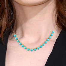 Load image into Gallery viewer, 4.10 CT TURQUOISE HEART SHAPE NECKLACE 14K YELLOW GOLD