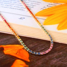 Load image into Gallery viewer, 22.40 CT MULTI SAPPHIRE & 14 K GOLD TENNIS  NECKLACE