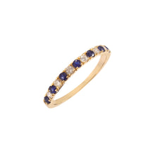 Load image into Gallery viewer, 0.20 CT DIAMOND & 14K YELLOW GOLD WITH SAPPHIRE RING