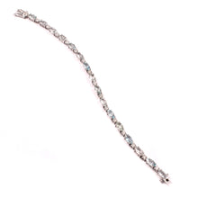 Load image into Gallery viewer, 1.60 CT DIAMOND & 14K WHITE GOLD AQUAMARINE AND DIAMOND BRACELET