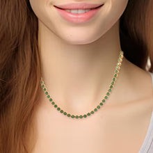 Load image into Gallery viewer, 14 CT EMERALD & 14K YELLOW GOLD NECKLACE