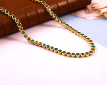 Load image into Gallery viewer, 14 CT EMERALD & 14K YELLOW GOLD NECKLACE