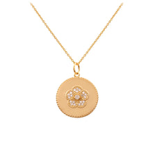 Load image into Gallery viewer, 0.30 CT DIAMOND & 14K YELLOW GOLD MATTE PENDANT WITH CHAIN