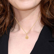 Load image into Gallery viewer, 0.30 CT DIAMOND & 14K YELLOW GOLD MATTE PENDANT WITH CHAIN