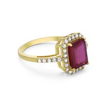 Load image into Gallery viewer, 0.40Ct Diamond 2.70Ct Ruby Ring 14K Gold