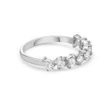 Load image into Gallery viewer, 0.76Crt Multi-Shaped Diamond Half Eternity Ring in 18k Yellow & White Gold