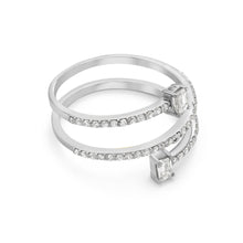 Load image into Gallery viewer, 0.52Crt Diamond Wrap Ring in 18k Yellow and White Gold