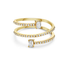 Load image into Gallery viewer, 0.52Crt Diamond Wrap Ring in 18k Yellow and White Gold