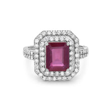 Load image into Gallery viewer, 0.69Ct Diamond 3Ct Ruby Ring 14K Gold
