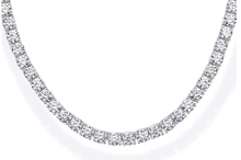 Load image into Gallery viewer, 5.00Ct LAB  Diamond Tennis Necklace 14K White Gold 16"