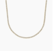 Load image into Gallery viewer, 5.00Ct LAB  Diamond Tennis Necklace 14K White Gold 16"