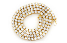 Load image into Gallery viewer, 5.00Ct LAB  Diamond Tennis Necklace 14K White Gold 16"