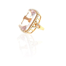 Load image into Gallery viewer, Morganite & Diamond Cocktail Ring 14k Rose Gold