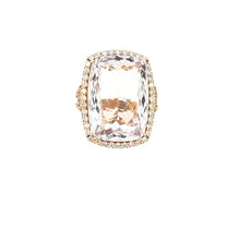 Load image into Gallery viewer, Morganite & Diamond Cocktail Ring 14k Rose Gold