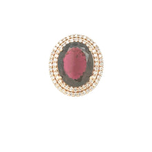 Load image into Gallery viewer, Oval Shaped Tourmaline & Diamond Ring 14k Rose Gold