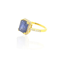 Load image into Gallery viewer, Sapphire Ring 14k Yellow and White Gold