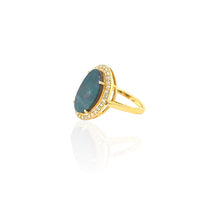 Load image into Gallery viewer, Boulder Opal & Diamond Ring 14k Yellow Gold