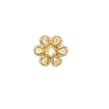 Load image into Gallery viewer, Flower Cluster Cocktail Ring 18k Yellow Gold
