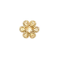 Load image into Gallery viewer, Flower Cluster Cocktail Ring 18k Yellow Gold