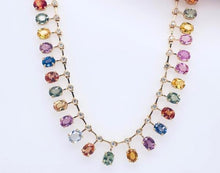 Load image into Gallery viewer, 0.84Ct Diamond 25Ct Multi Marquise 14Kt Yellow Gold Necklace