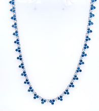Load image into Gallery viewer, 7.20Ct Sapphire & 0.84Ct Diamond 14Kt white Gold Necklace