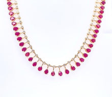 Load image into Gallery viewer, 1.05Ct Diamond & 15.50Ct Ruby 14Kt Yellow Gold Necklace