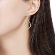 Load image into Gallery viewer, 0.8Ct Diamond 18K Yellow Open Teardrop Yellow Gold Earring