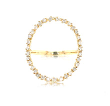 Load image into Gallery viewer, 0.30 Ct. Tw. Diamond Open Oval 14k Gold Ring